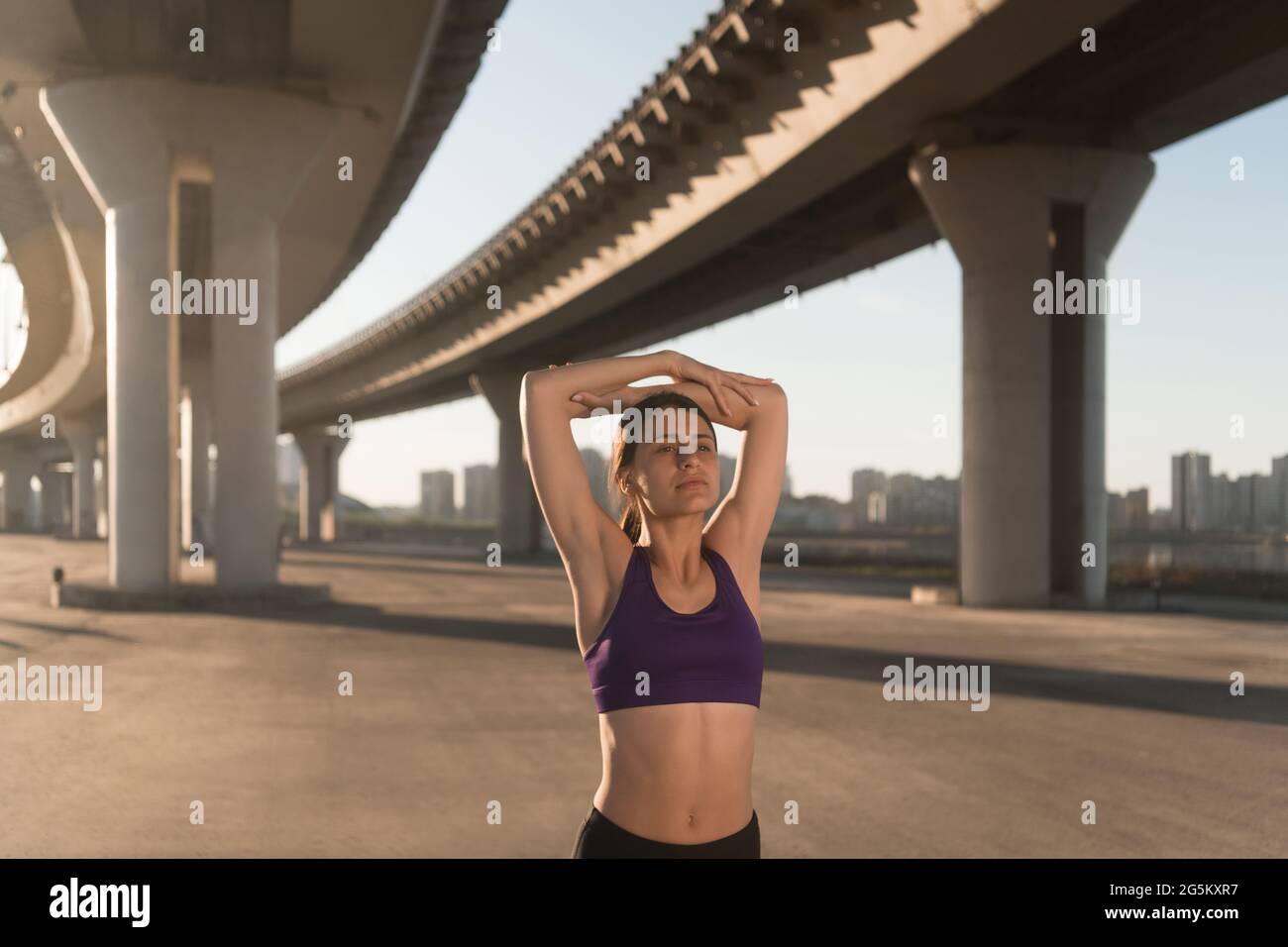Stretch sunrise arms hi-res stock photography and images - Alamy