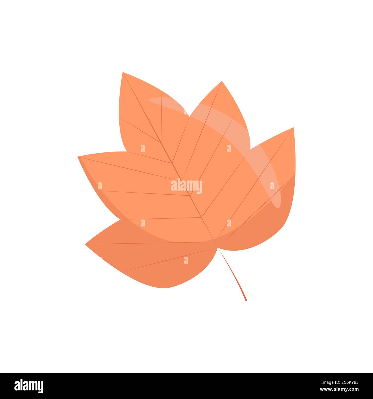 Maple leaf in flat style, vector illustration of bright autumn leaves ...
