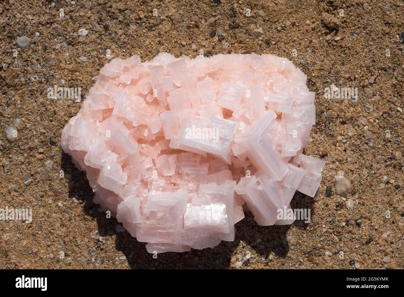 Rock salt, near Walvis Bay in Namibia Stock Photo