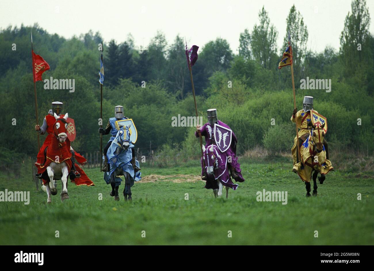Medieval jousting tournament in France Stock Photo