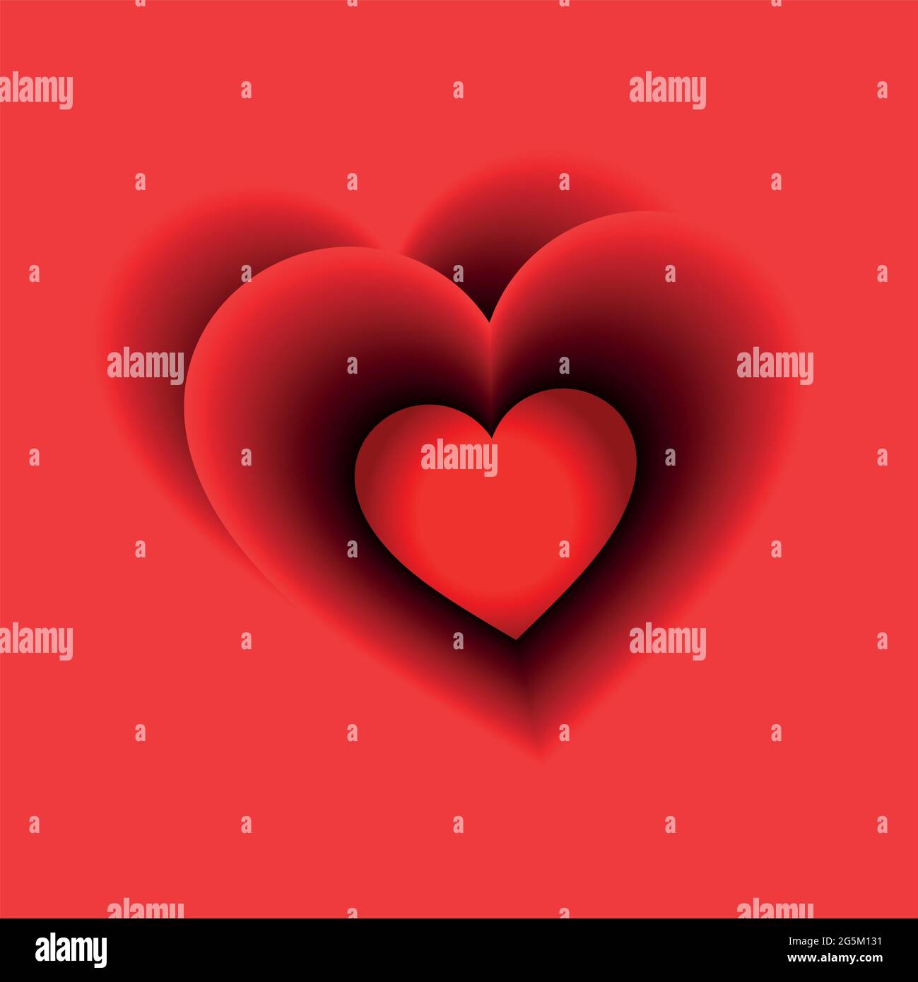 Red hearts background vector, Love background Stock Vector Image & Art ...