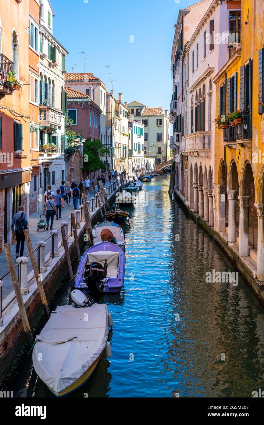 Canal, Venice, Veneto, Italy, Europe Stock Photo