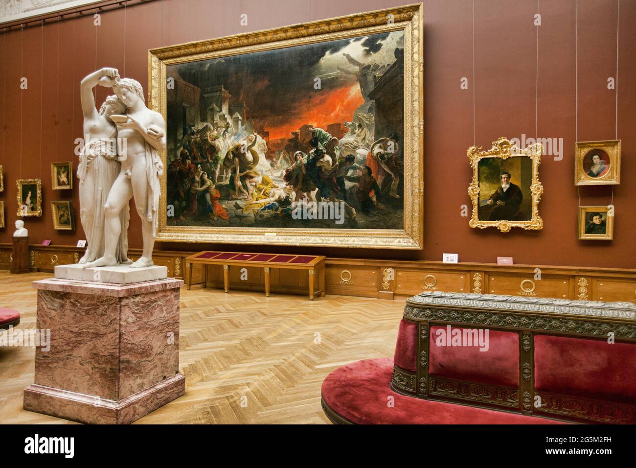 The exposition of the Russian Museum, artist of the canvas The Last Day of Pompeii Karl Bryullov, Russkiy museum, St. Petersburg, Russia, Europe Stock Photo