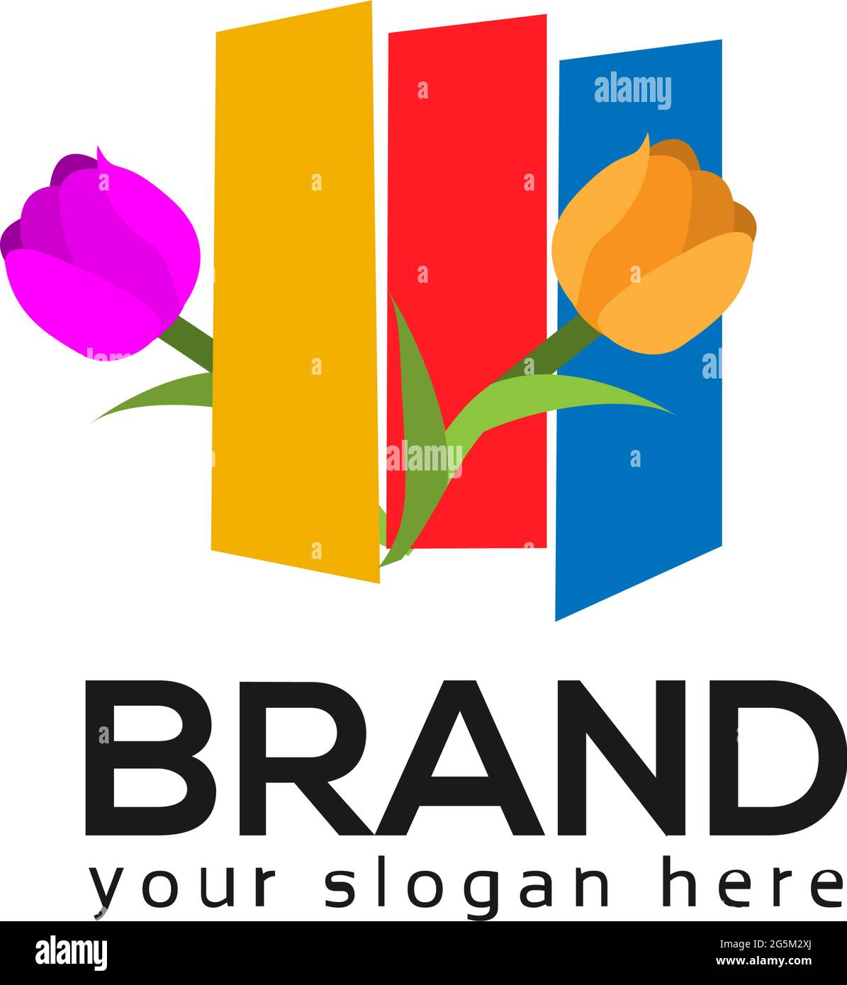 Flower Icon stock Logo Design Template. vector Stock Vector
