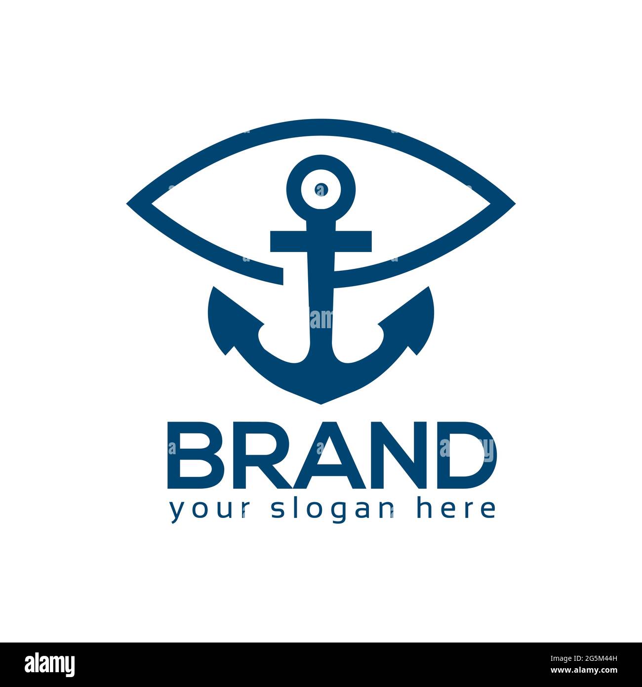 Ship Repair Logo, Flat design. Vector Illustration on turquoise background Stock Vector