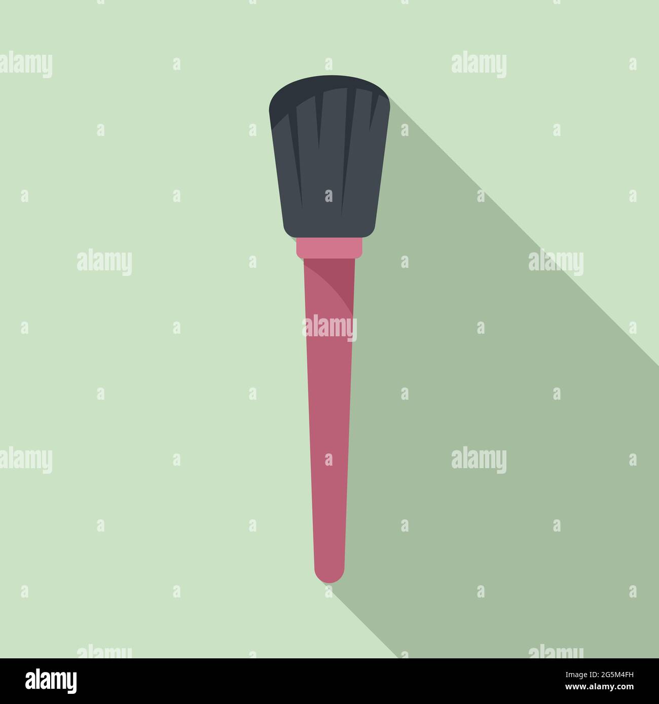 Brush powder icon flat vector. Makeup brush Stock Vector