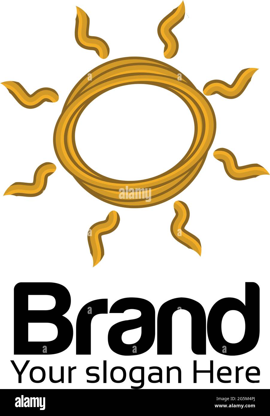 Sun logo vector. Flat logo design. Sun icon Stock Vector