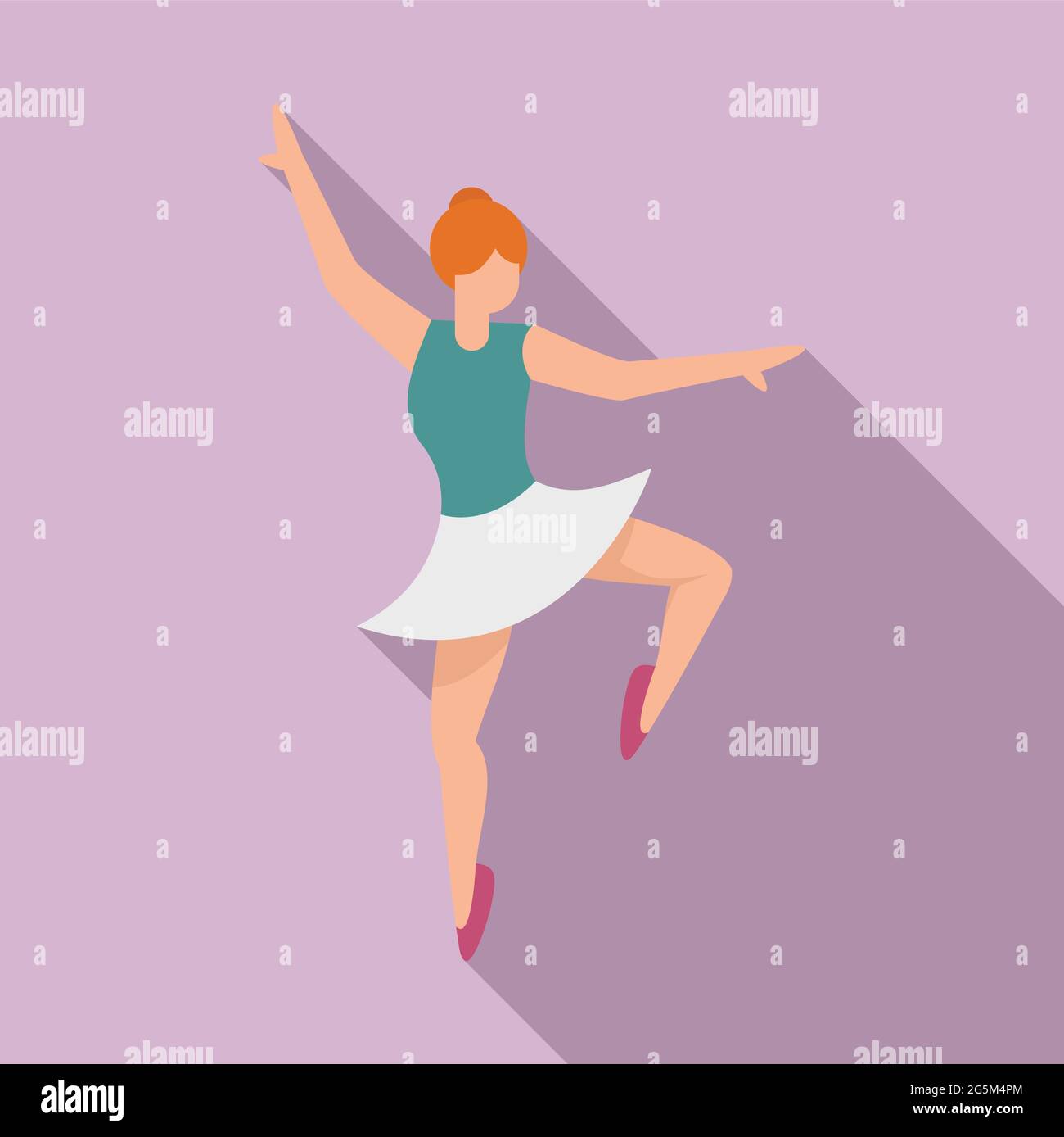 Ballerina stage icon flat vector. Ballet dancer Stock Vector Image ...