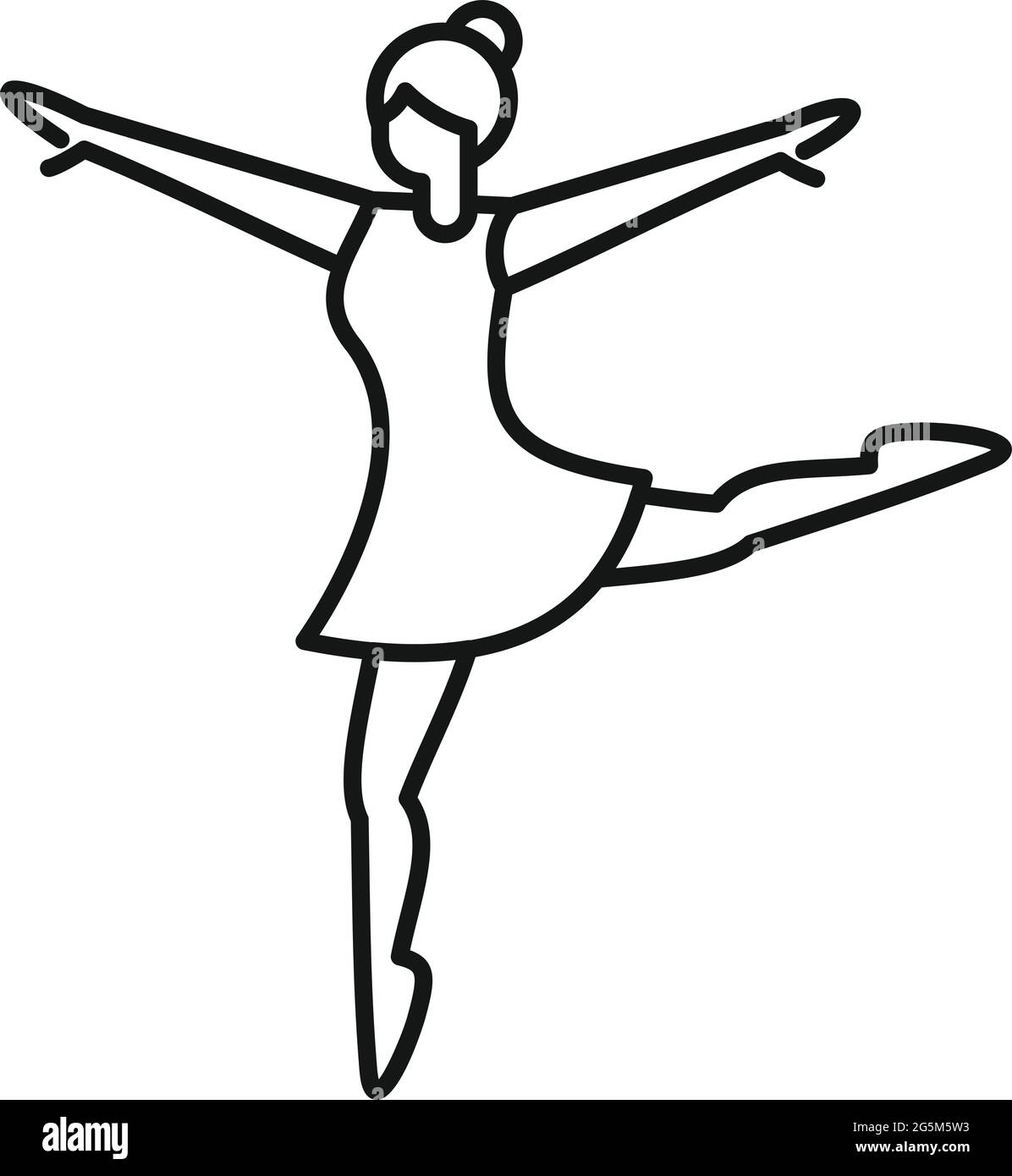 Ballet pose icon outline vector. Ballerina dancer Stock Vector Image & Art  - Alamy