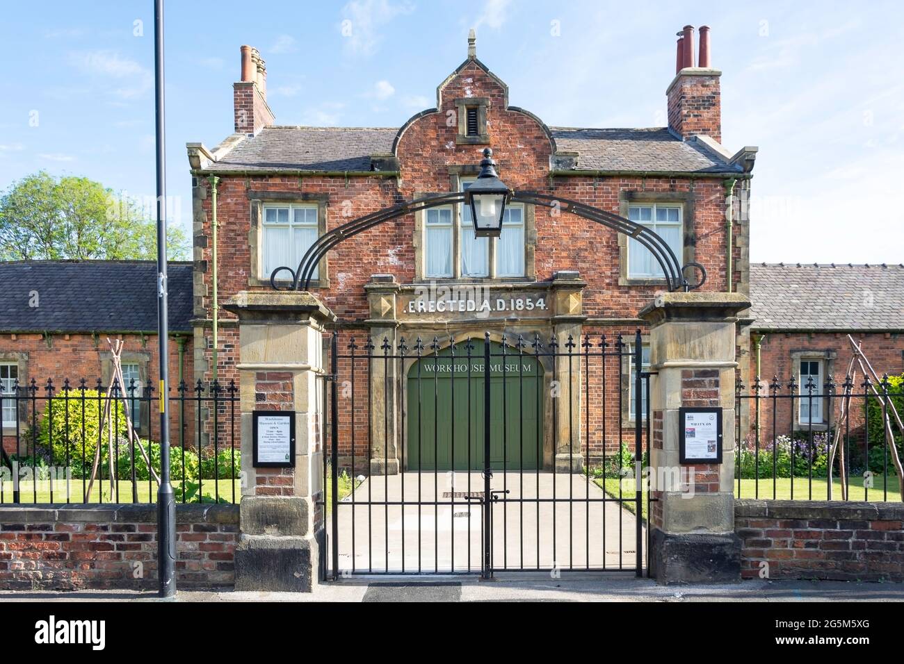 Entrance to Workhouse Museum, Allhallowgate, Ripon, North Yorkshire, England, United Kingdom Stock Photo