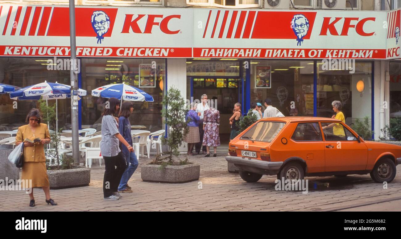 SOFIA, BULGARIA - KFC restaurant, Kentucky Fried Chicken fast food. Stock Photo