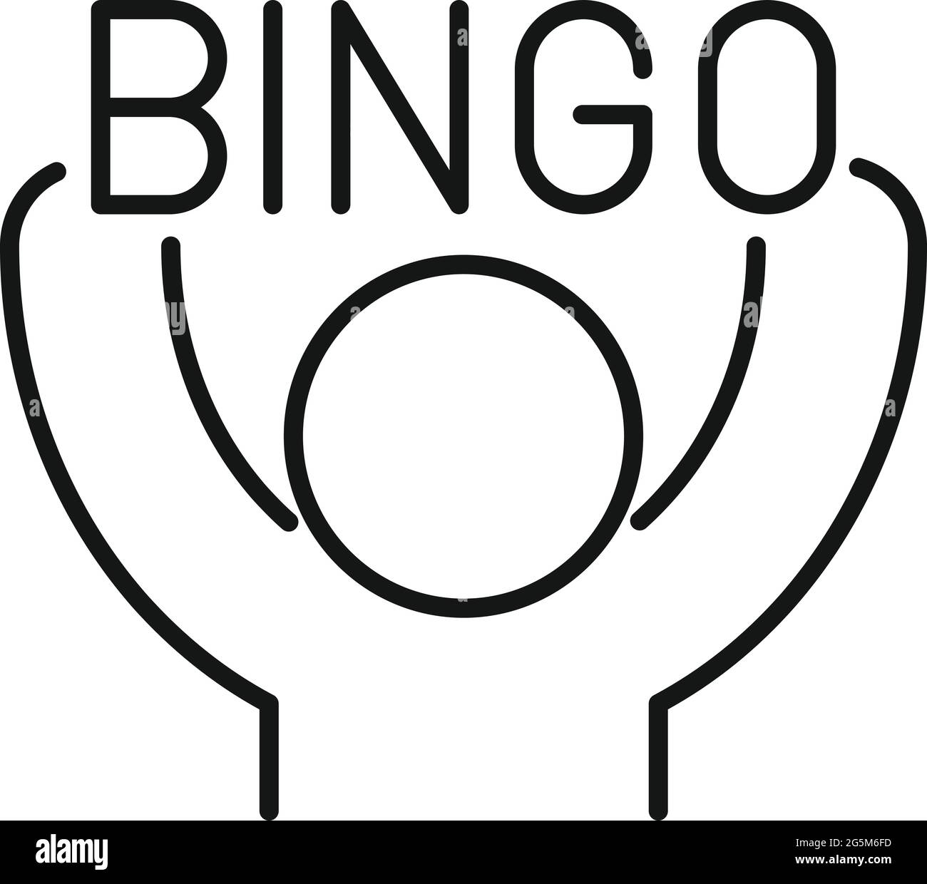 Bingo win icon outline vector. Lottery game Stock Vector