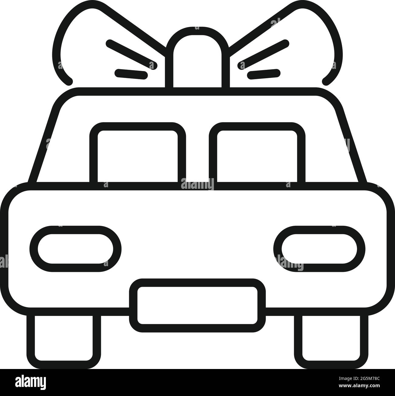 Lotto car win icon outline vector. Lottery bingo Stock Vector