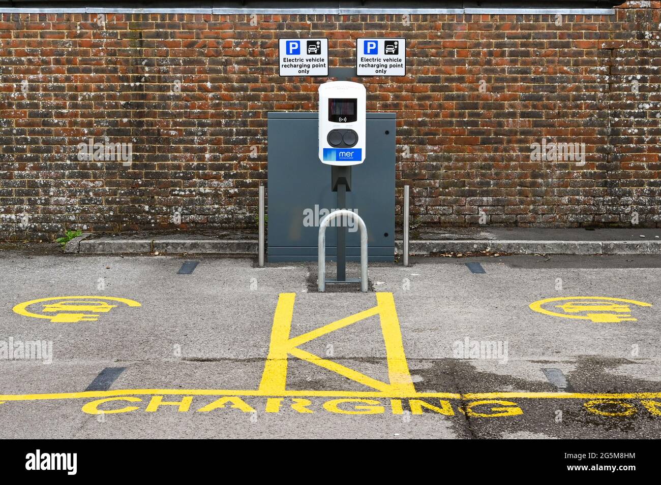 Shaftsbury, Wiltshire, England June 2021 Electric vehicle charging