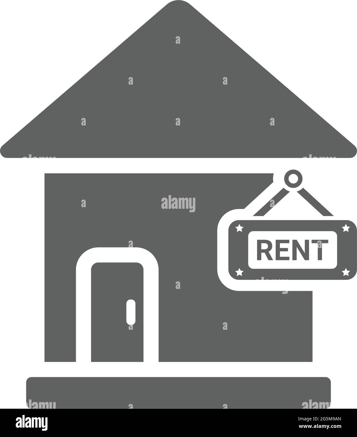 House, rent icon Simple editable vector EPS file Stock Vector Image