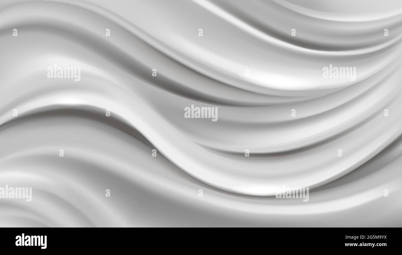 Abstract silver wave background, yellow expensive luxury silk silver background for vip cards, vector illustration. Stock Vector