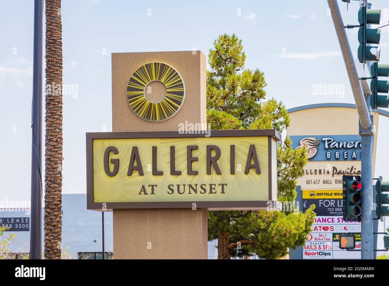 Las Vegas, JUN 18, 2021 - Sign of the Galleria at Sunset shopping