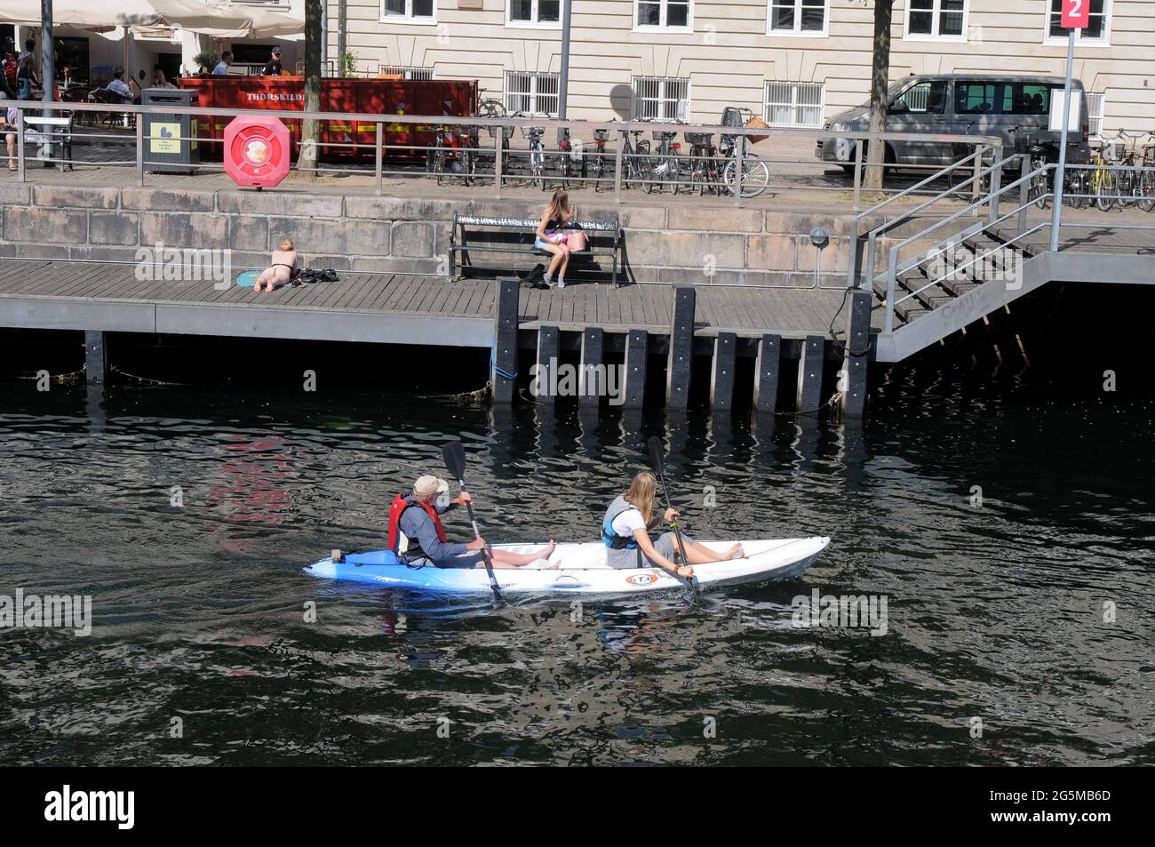Copenhagen, Denmark. 27 June 2021,On un shine hot summer day people ...