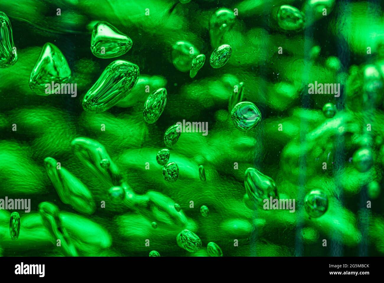 air bubbles in cleaning gel Stock Photo