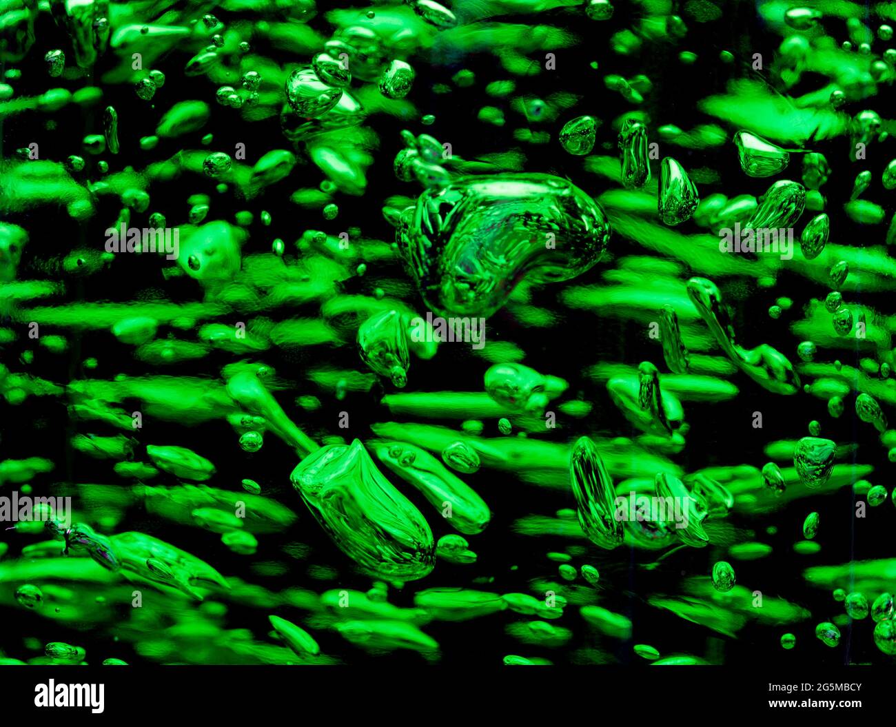 air bubbles in cleaning gel Stock Photo
