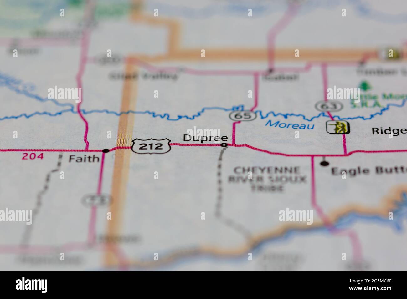 Map of dupree south dakota hires stock photography and images Alamy