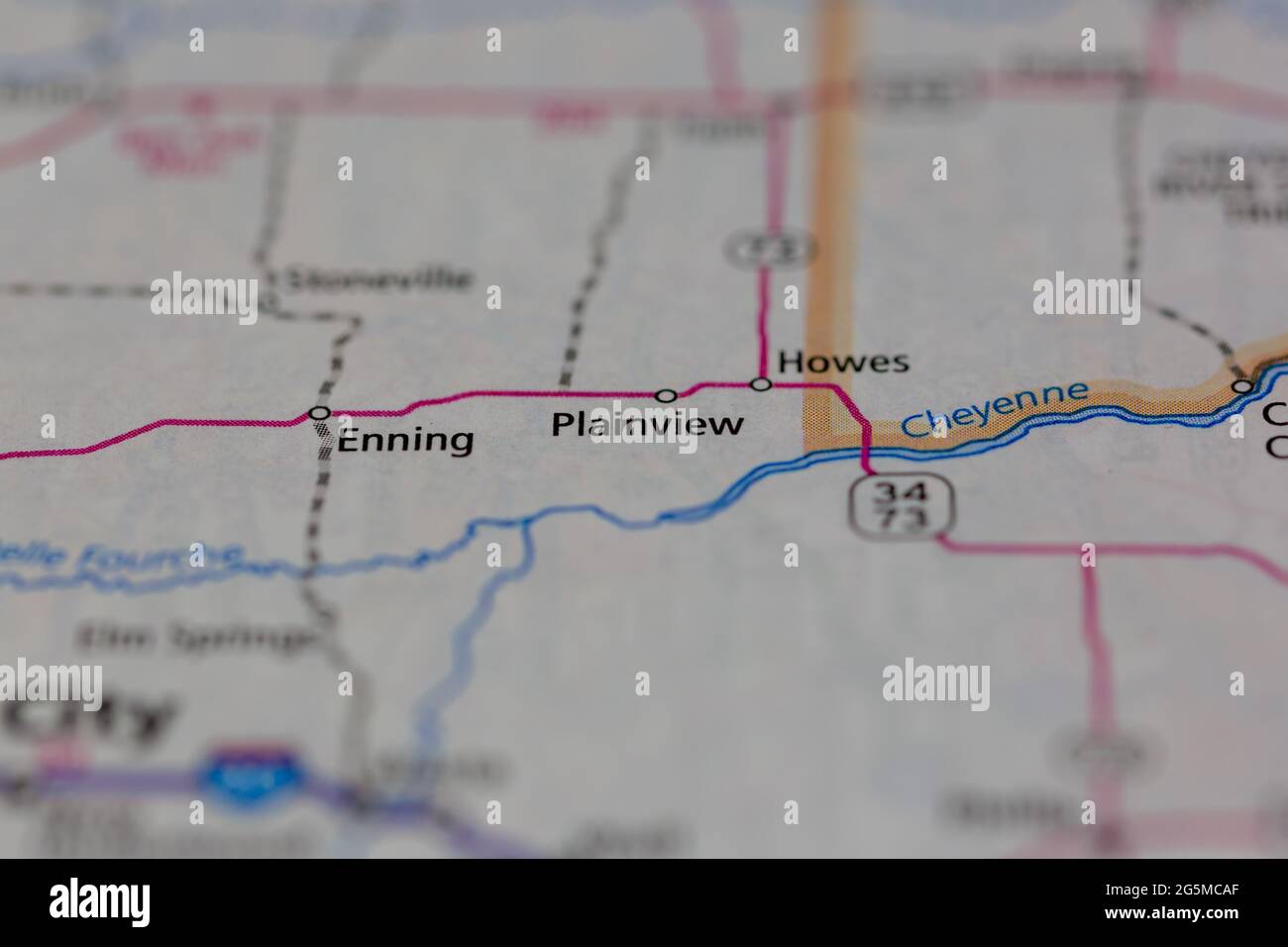 Map of plainview south dakota hires stock photography and images Alamy