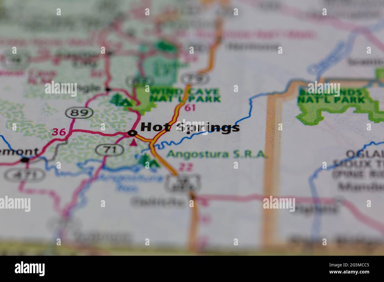 Hot springs south dakota map hires stock photography and images Alamy