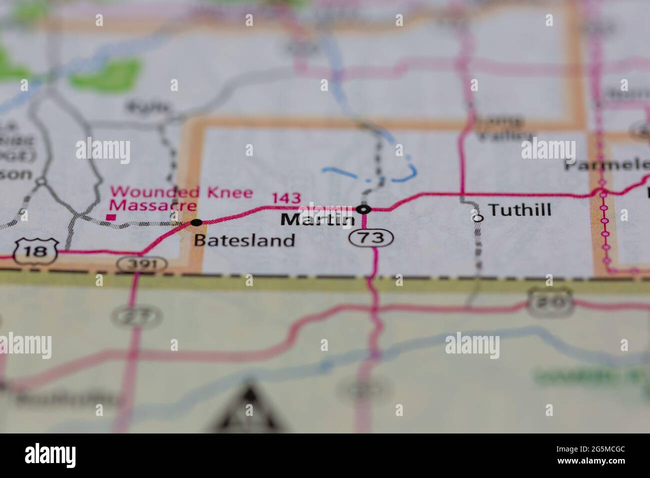 Map of martin south dakota hires stock photography and images Alamy
