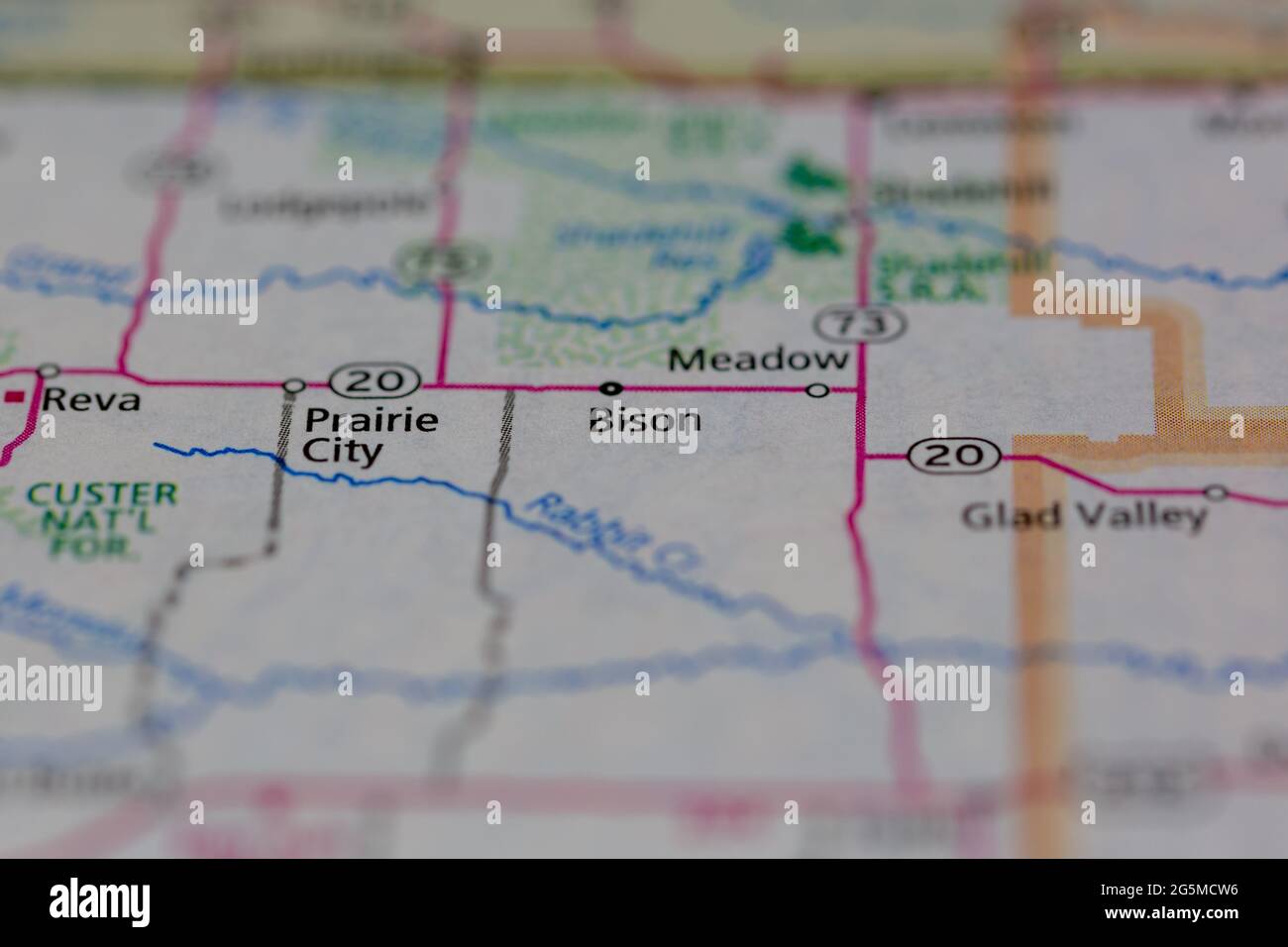 Bison south dakota map hires stock photography and images Alamy