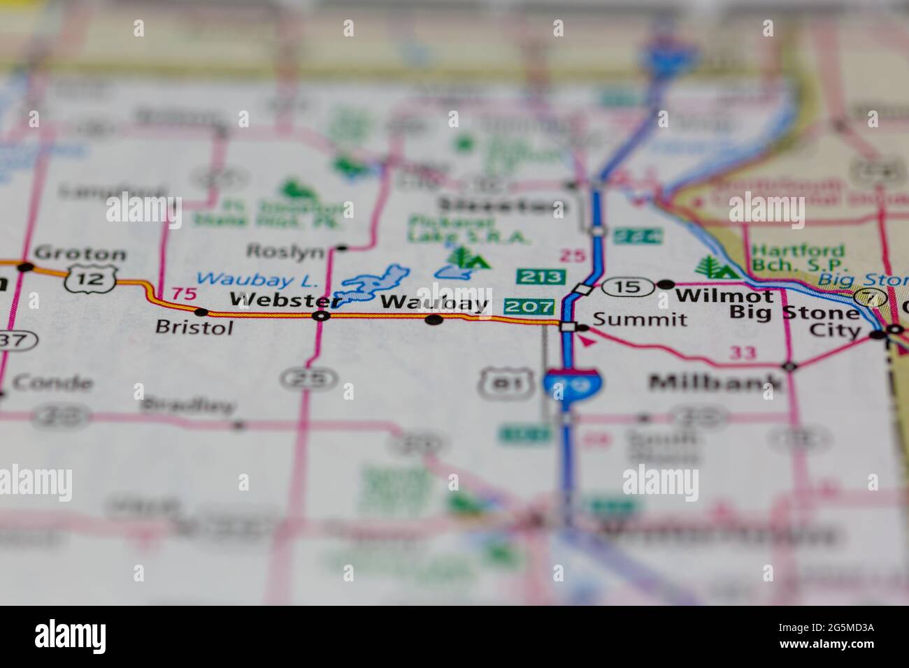 Map of waubay south dakota hires stock photography and images Alamy