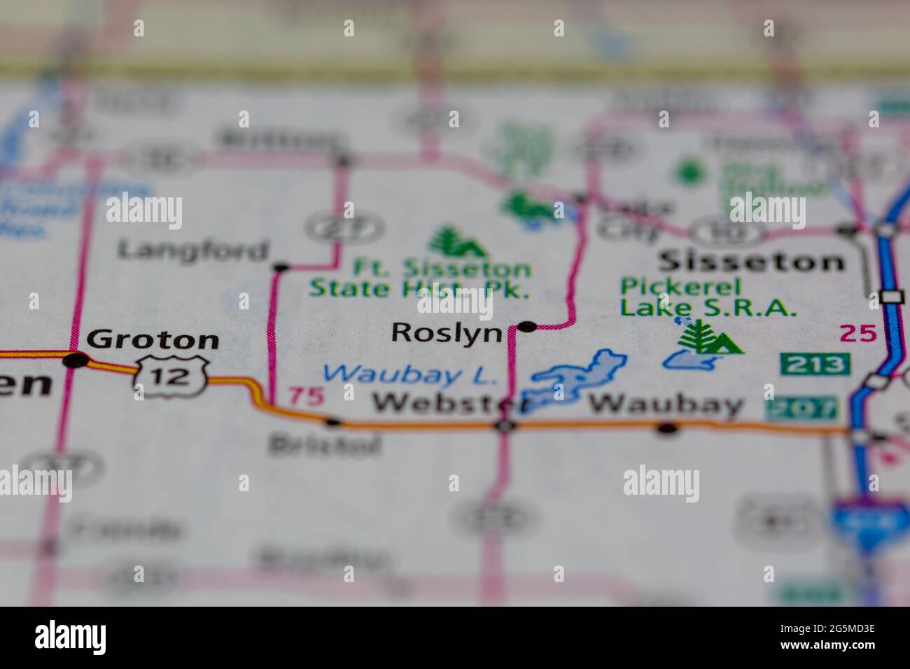 Roslyn on a map hires stock photography and images Alamy