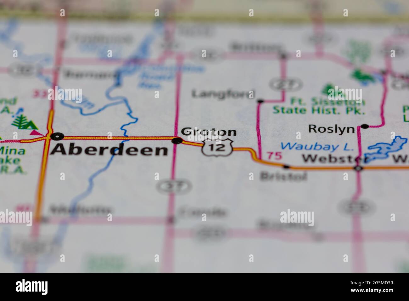 Map of groton south dakota hires stock photography and images Alamy
