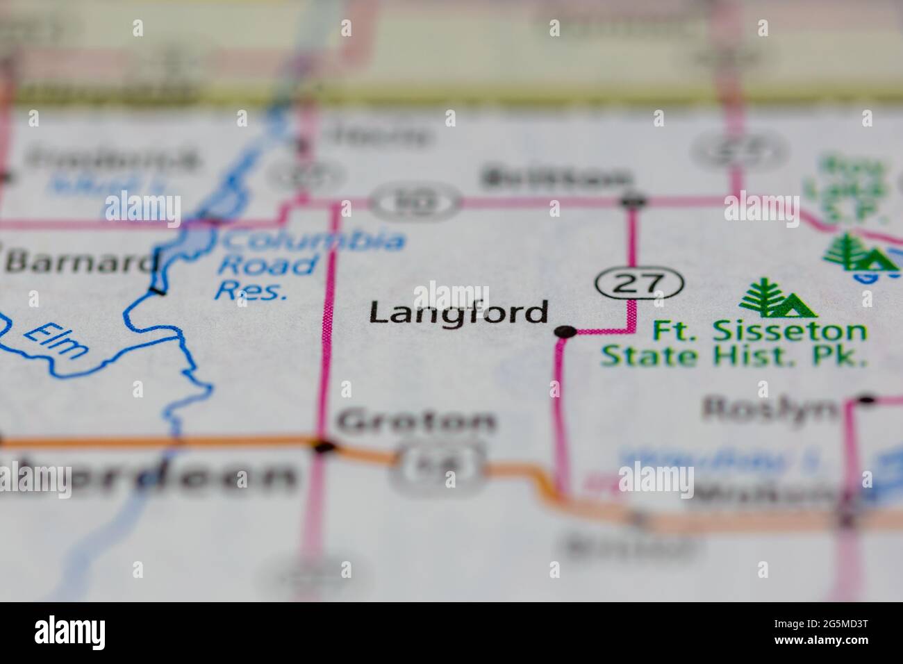 Map of langford south dakota hires stock photography and images Alamy