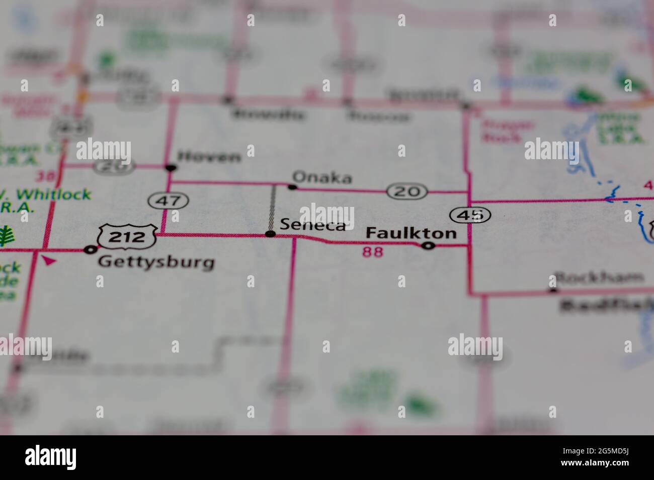 Map of seneca south dakota hires stock photography and images Alamy