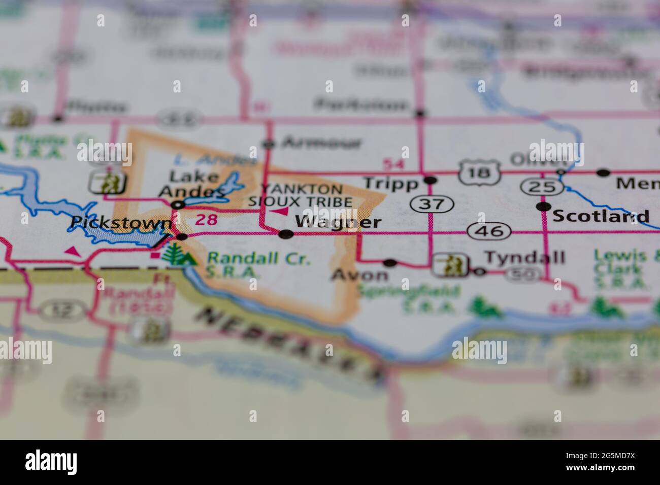 Map of wagner south dakota hires stock photography and images Alamy