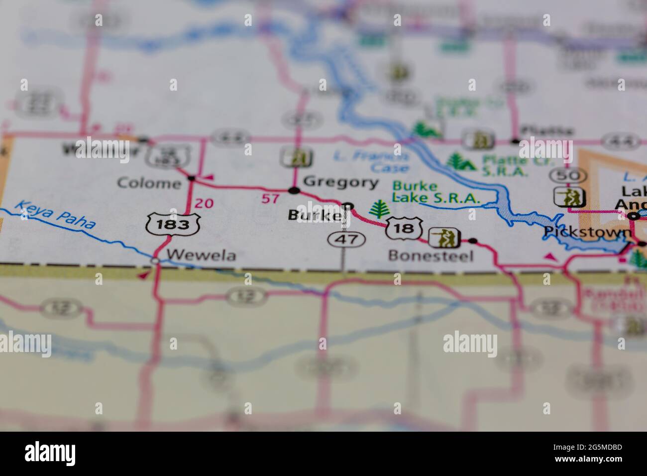 Map of burke south dakota hires stock photography and images Alamy