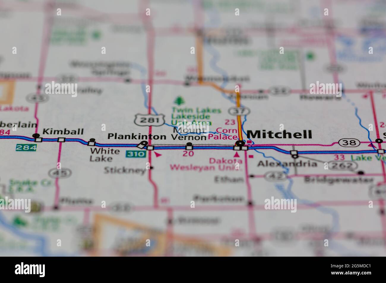 Mount vernon south dakota map hi-res stock photography and images - Alamy