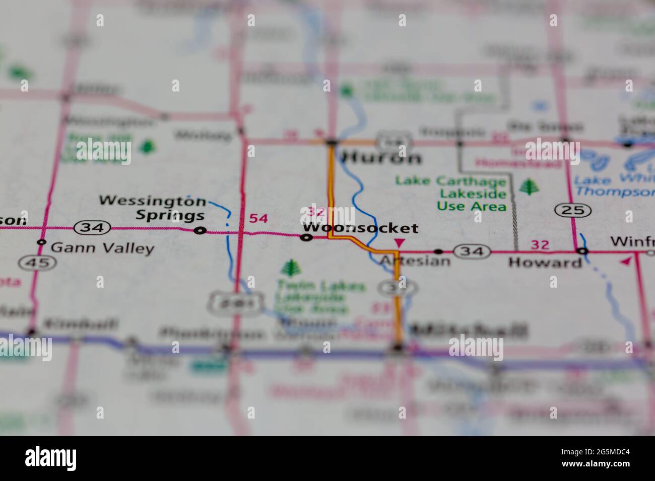 Woonsocket on a map hires stock photography and images Alamy