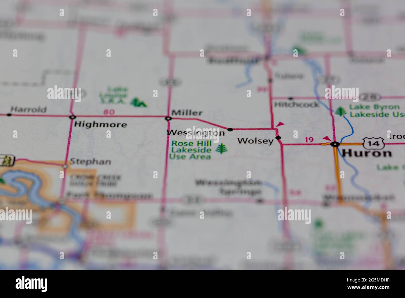 Wessington south dakota map hires stock photography and images Alamy
