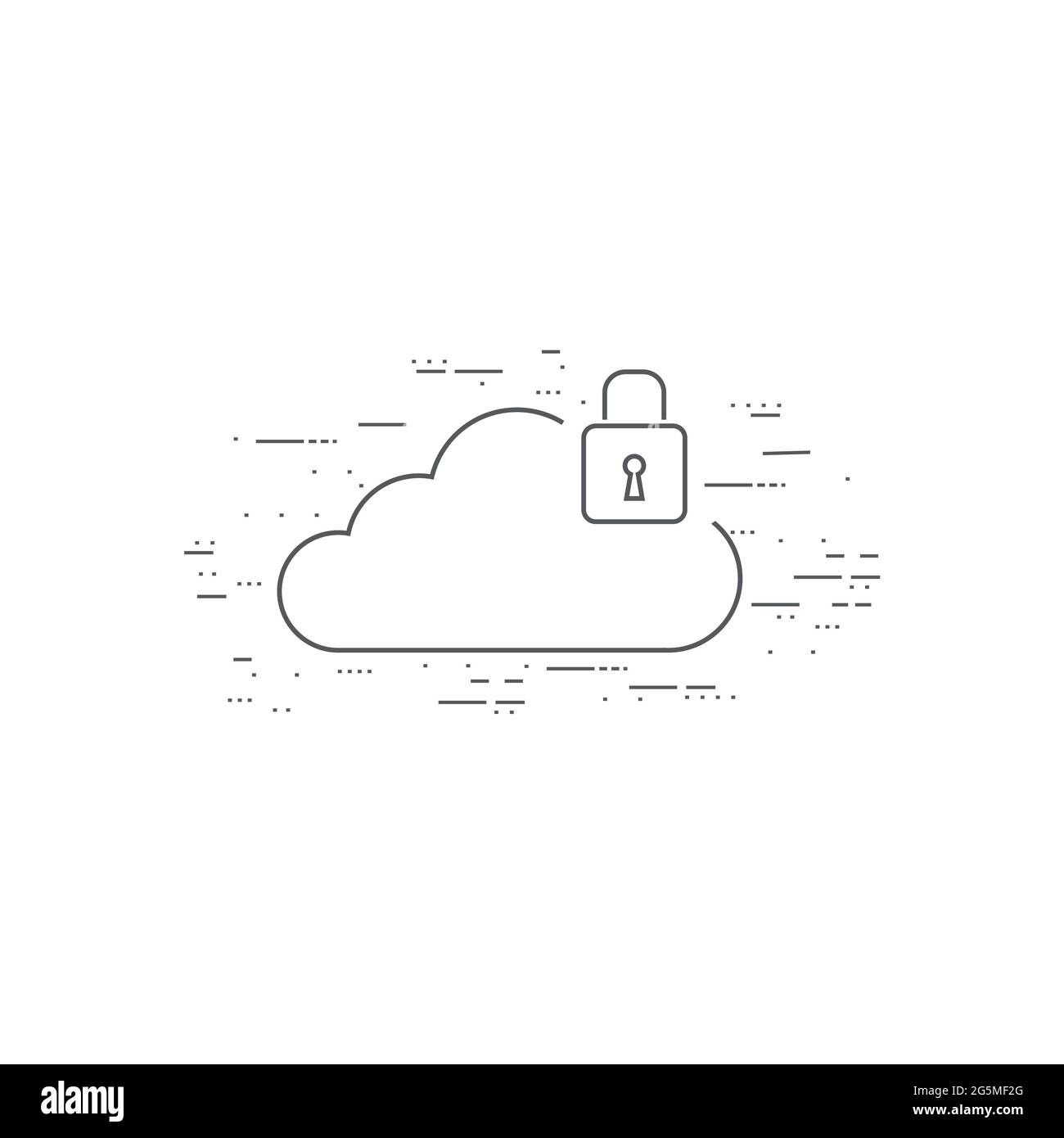 Cloud computing thin flat design Stock Vector Image & Art - Alamy