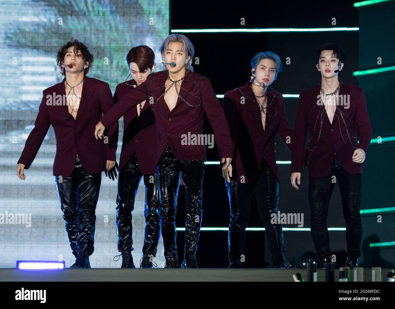 26 June 21 Seoul South Korea K Pop Boy Band A C E Performs On The Stage During A K Pop Live Concert 27th Dream Concert At The Sangam World Cup Stadium In Seoul