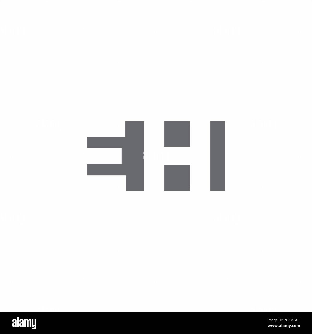 EH Logo monogram with negative space style design template isolated on white background Stock Vector