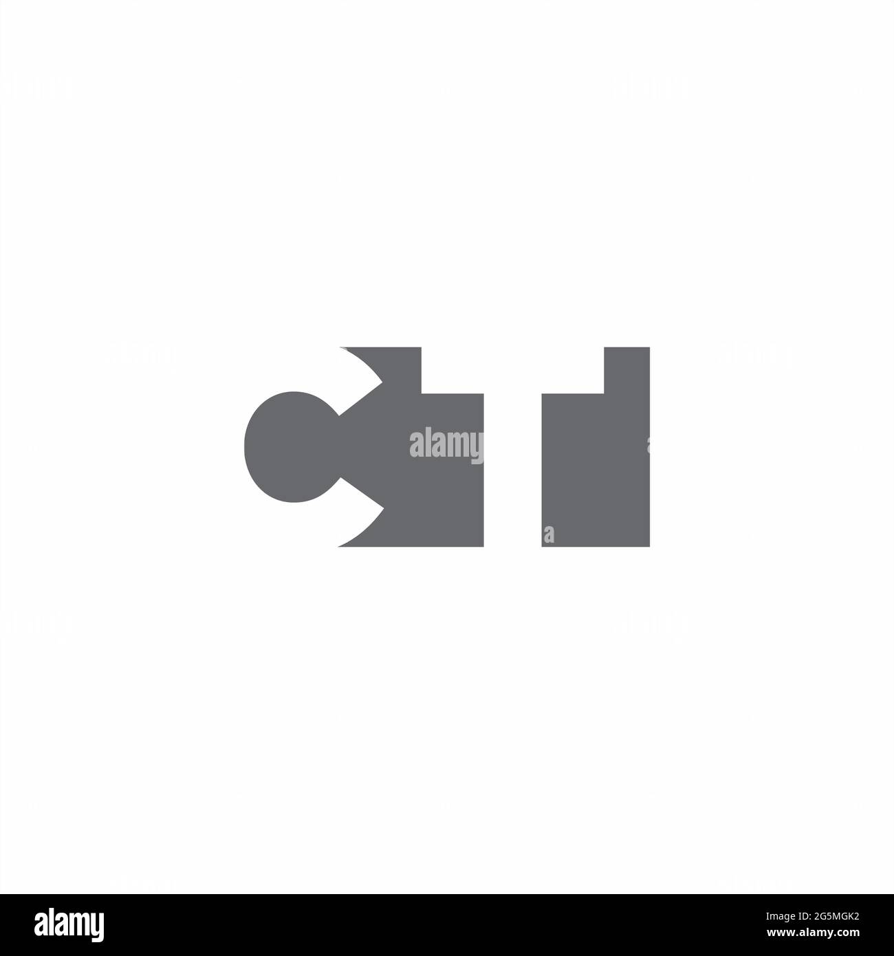 CT Logo monogram with negative space style design template isolated on ...