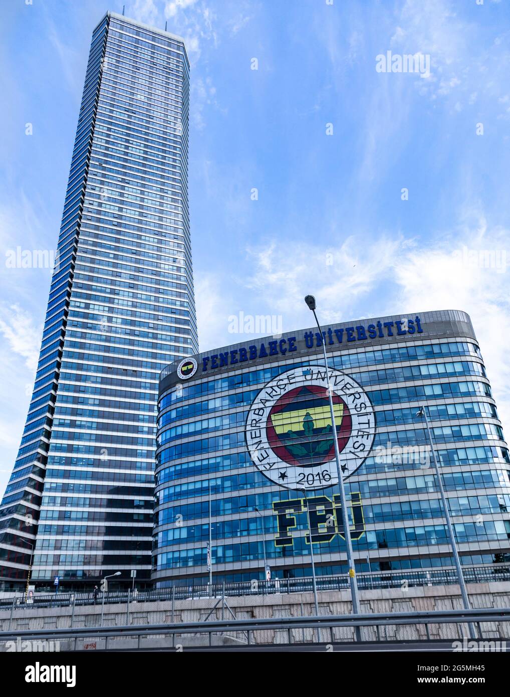 Fenerbahçe University and clear blue sky at istanbul 2021 Stock Photo