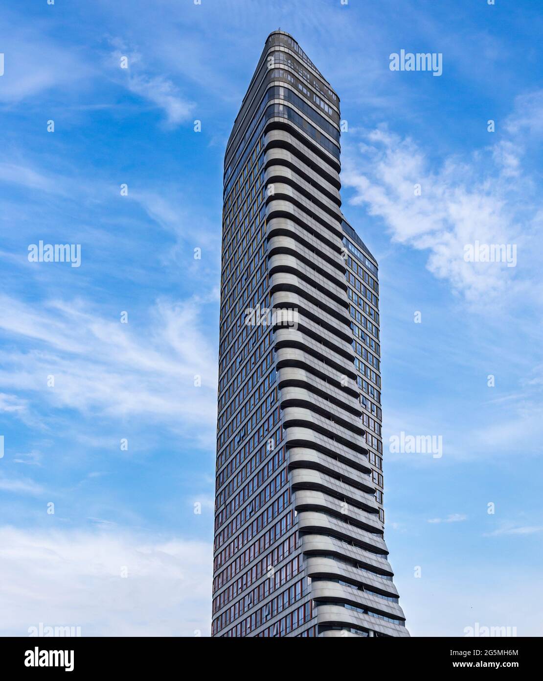 a new modern skyscraper and clear blue sky at istanbul 2021 Stock Photo