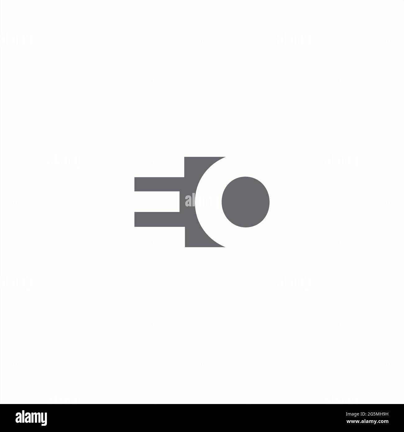 EO Logo monogram with negative space style design template isolated on white background Stock Vector