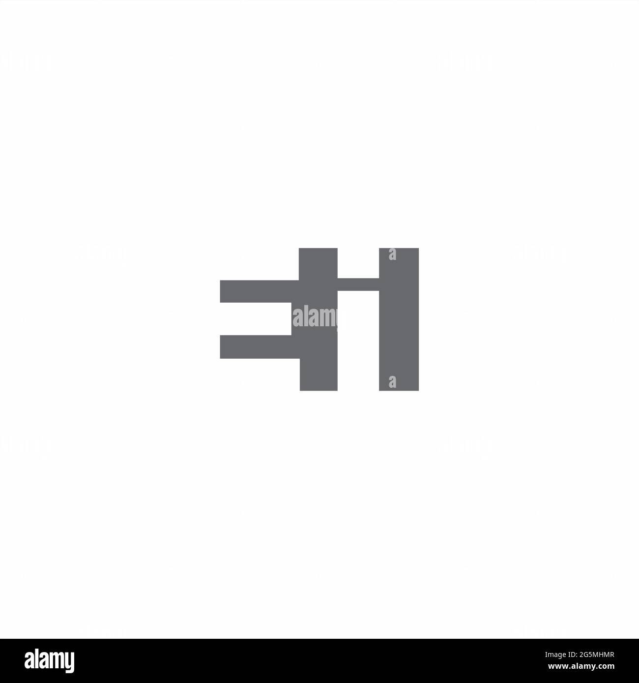 EI Logo monogram with negative space style design template isolated on white background Stock Vector