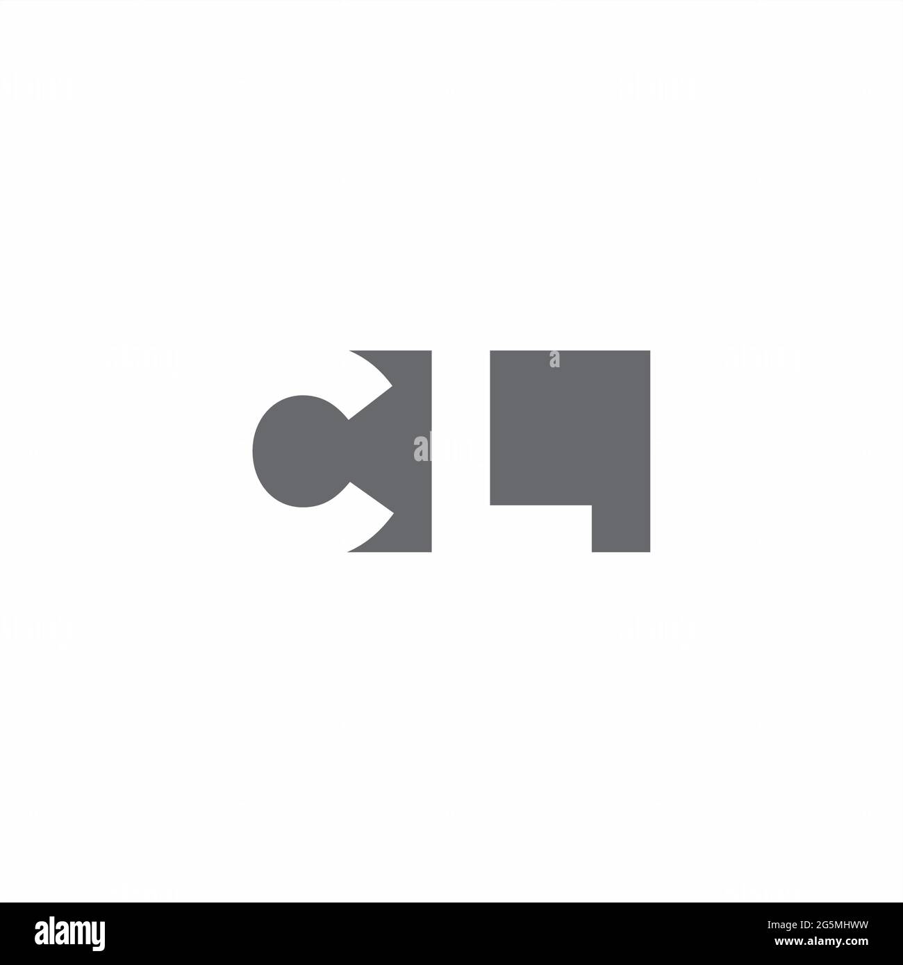 CL Logo monogram with negative space style design template isolated on white background Stock Vector