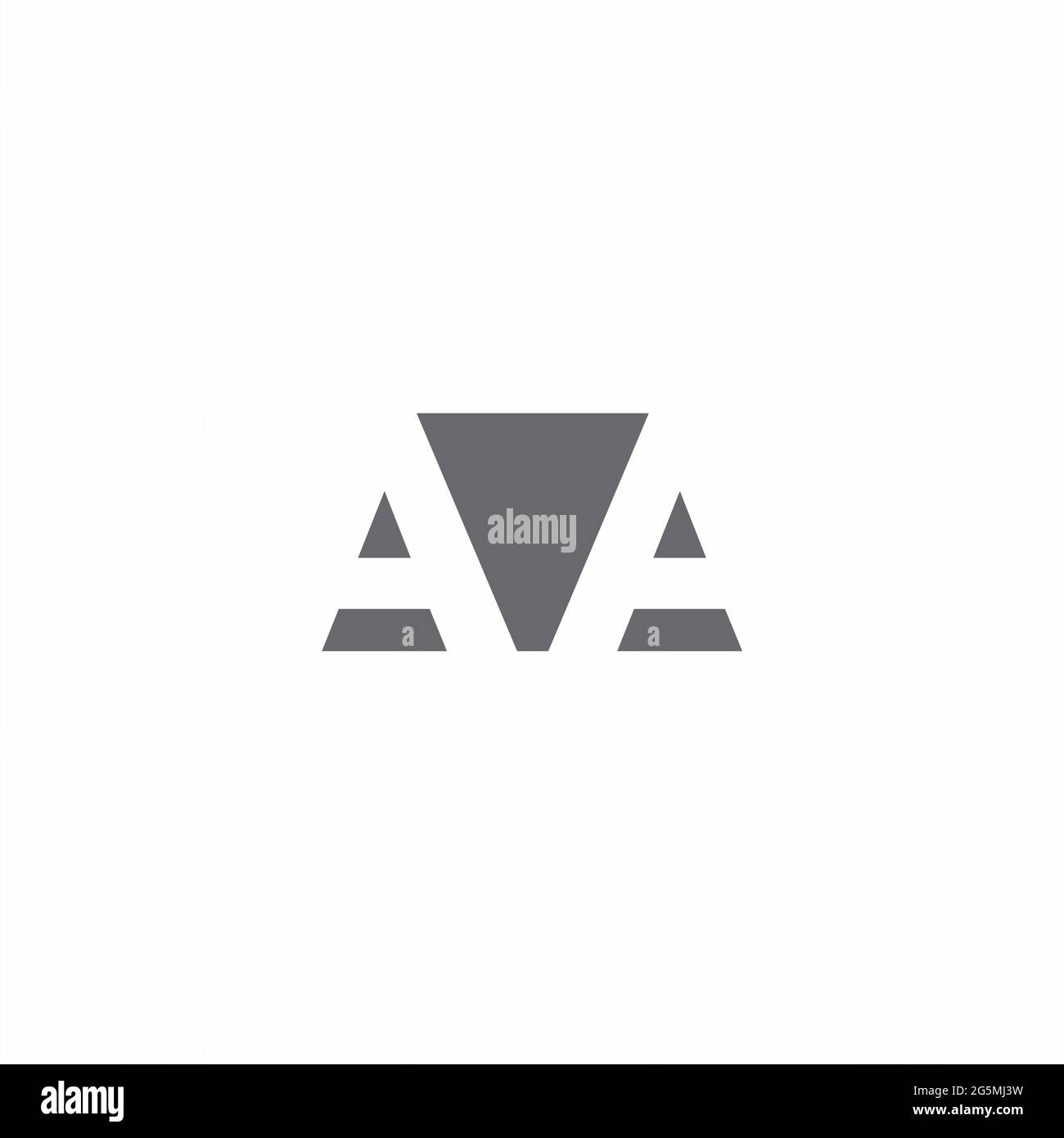 Double a letter logo lettermark aa monogram type Vector Image
