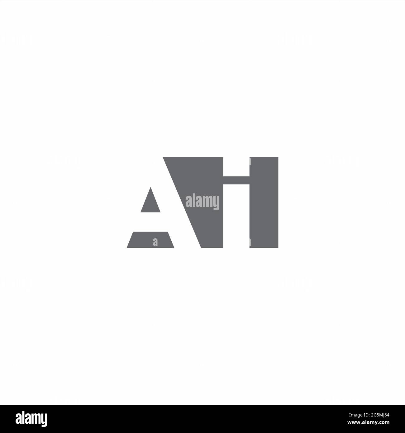 AI Logo monogram with negative space style design template isolated on white background Stock Vector